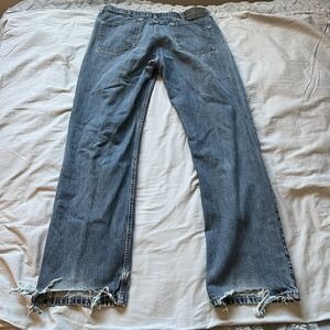 Lee Premium Select Relaxed Straight Leg Men's Jeans Size 36x34 Blue Denim Ripped